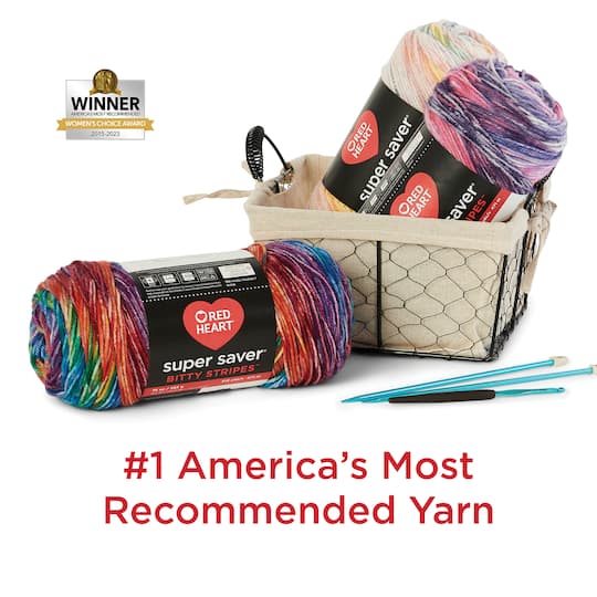 2 Pack Red Heart® Super Saver® Bitty Stripes™ Yarn